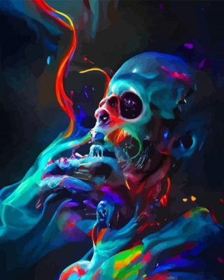 Smoking Skull Paint By Numbers