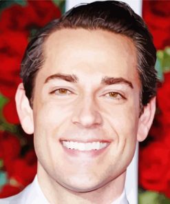 Close Up Zachary Levi Paint By Numbers