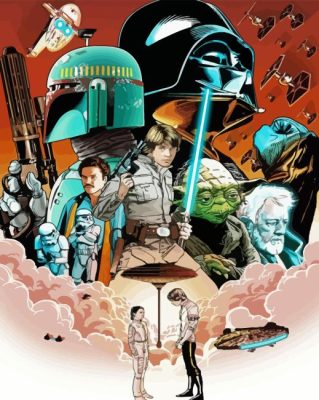 Empire Strikes Back Star Wars Paint By Numbers