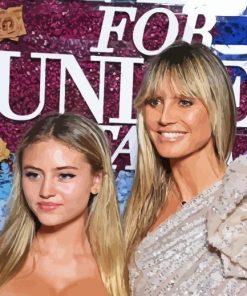 Heidi Klum With Her Daughter Paint By Numbers