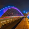 Nanning Bridge With Blue Lights Paint By Numbers