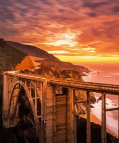 Sunset At Highway 1 California Paint By Numbers