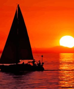 Sunset Sailboat Paint By Numbers