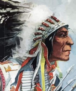 The Chief Wolf Robe Cheyenne Paint By Numbers