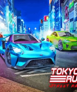 Tokyo Street Racing Paint By Numbers