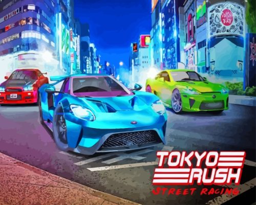 Tokyo Street Racing Paint By Numbers