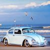 Vw Bug At Beach Paint By Numbers