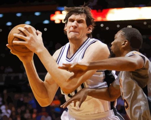 Boban Marjanovic Playing Basketball Paint By Numbers