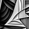 Monochrome Abstract Modern Art Paint By Numbers