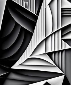 Monochrome Abstract Modern Art Paint By Numbers