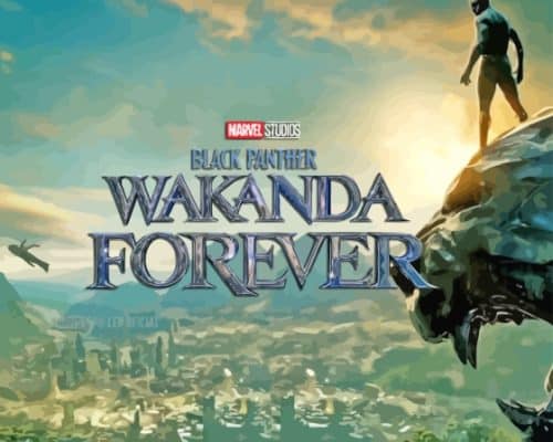 Wakanda Forever Black Panther Poster Paint By Numbers