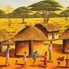 African Tribe Scene Paint By Numbers