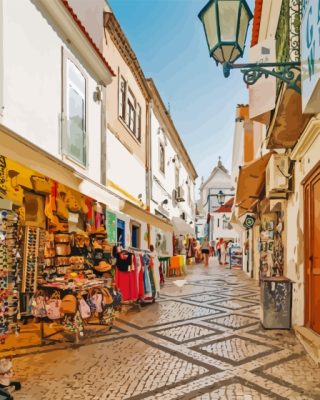 Albufeira Old Town Alleys Paint By Numbers