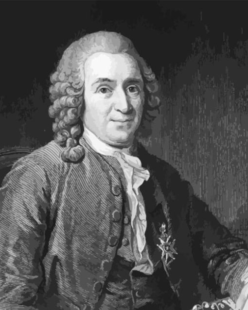 Black And White Botanist Carl Linnaeus Paint By Numbers