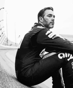 Black And White Jimmie Johnson Paint By Numbers