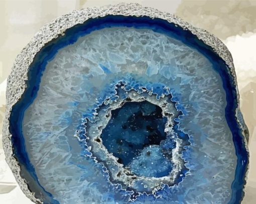 Blue Agate Geode Paint By Numbers