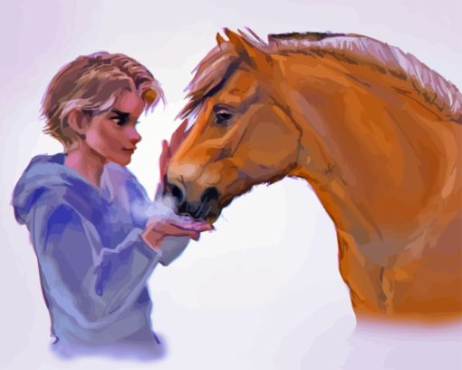 Boy And Horse Art Paint By Numbers