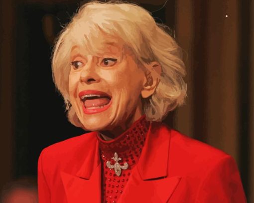 Carol Channing In Red Paint By Numbers