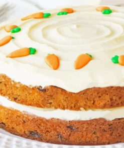 Carrot Cake With Cheese Cream Paint By Numbers