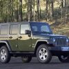 Dark Green Jeep Car In The Forest Paint By Numbers