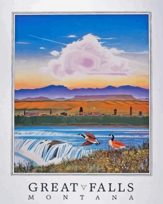 Great Falls US Poster Paint By Numbers