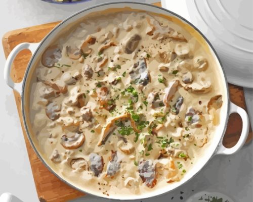 Ground Beef Stroganoff Paint By Numbers