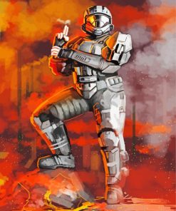 Halo 3 Odst Character Art Paint By Numbers