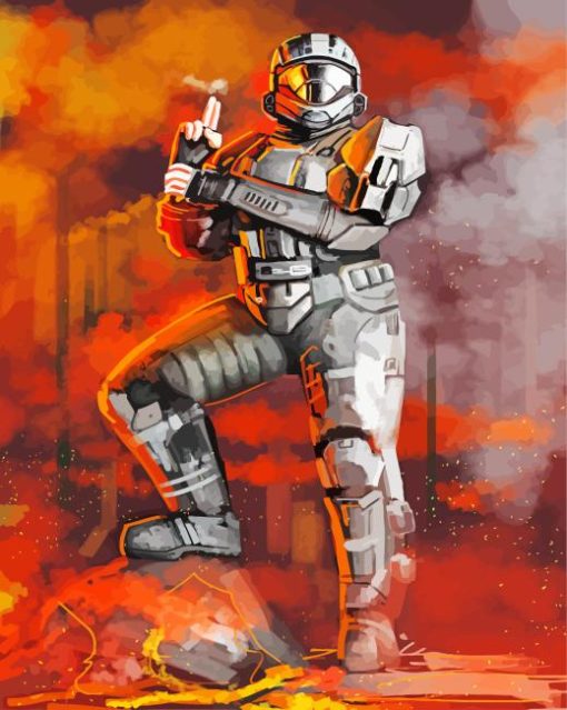 Halo 3 Odst Character Art Paint By Numbers