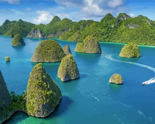 Indonesia Raja Ampat Islands Paint By Numbers