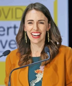 Jacinda Ardern Laughing Paint By Numbers