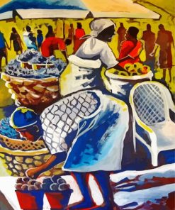 Kenyan Market Sellers Art Paint By Numbers