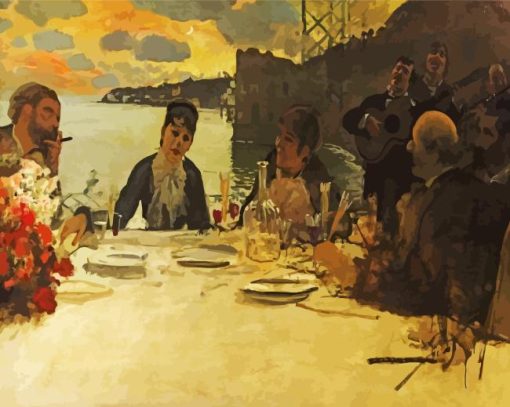 Lunch At Posillipo by Giuseppe De Nittis Paint By Numbers