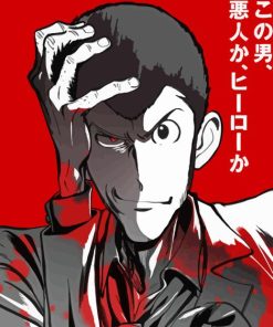 Lupin III Monochrome Art Paint By Numbers