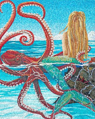 Mermaid Octopus Mosaic Paint By Numbers