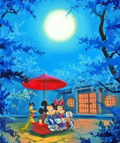 Minnie Mickey Summer Night Paint By Numbers