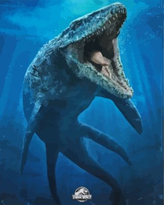 Mosasaurus Reptile Art Paint By Numbers