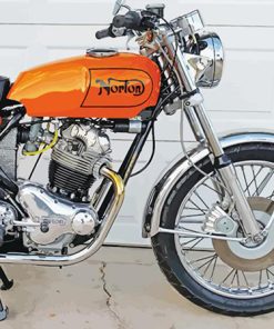 Orange Norton 750 Commando Paint By Numbers