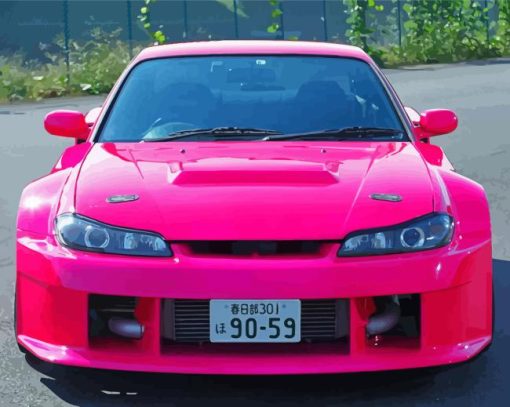 Pink Nissan S15 Paint By Numbers