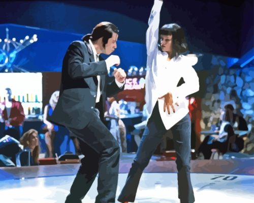 Pulp Fiction Characters Dancing Paint By Numbers