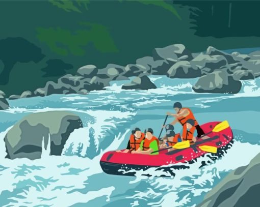 Rafting Adventure Paint By Numbers