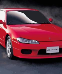 Red Nissan S15 Car Paint By Numbers