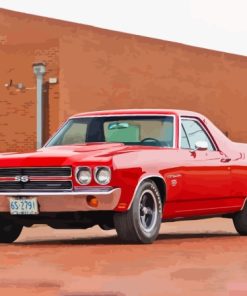 Red SS El Camino Chevy Art Paint By Numbers