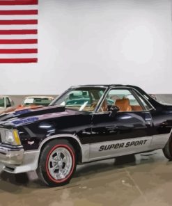 SS El Camino In Garage Paint By Numbers