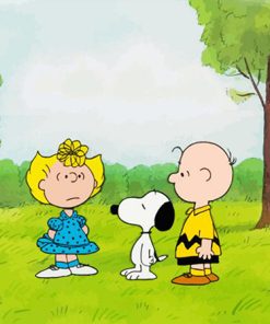 Sally And Charlie Brown And Snoopy Paint By Numbers