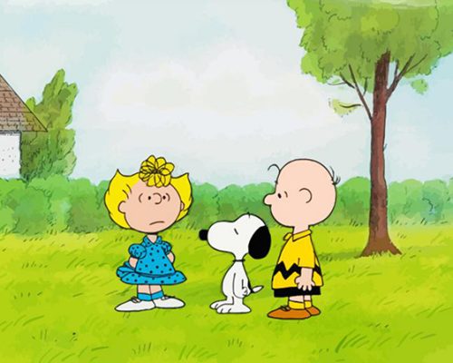 Sally And Charlie Brown And Snoopy Paint By Numbers