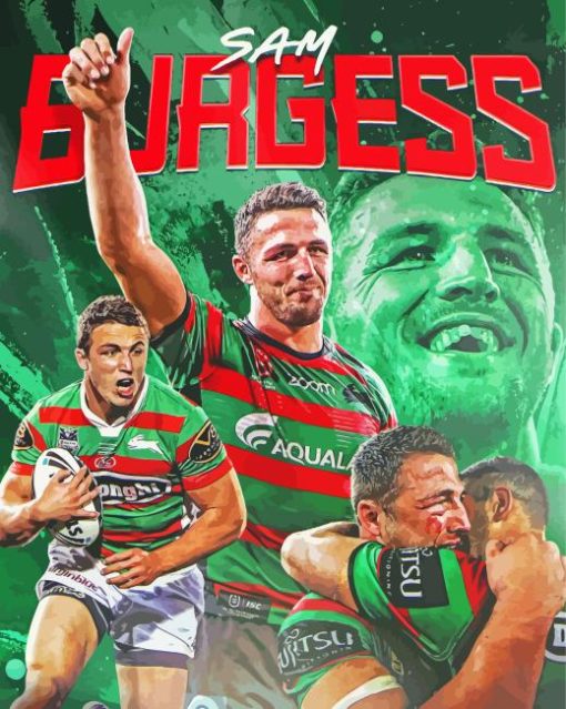 Sam Burgess Rabbitohs NRL Paint By Numbers