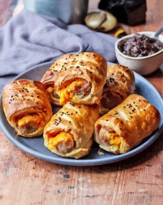 Sausage Roll With Ham Cheddar Paint By Numbers