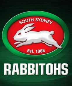 South Sydney Rabbitohs Rugby Team Logo Paint By Numbers