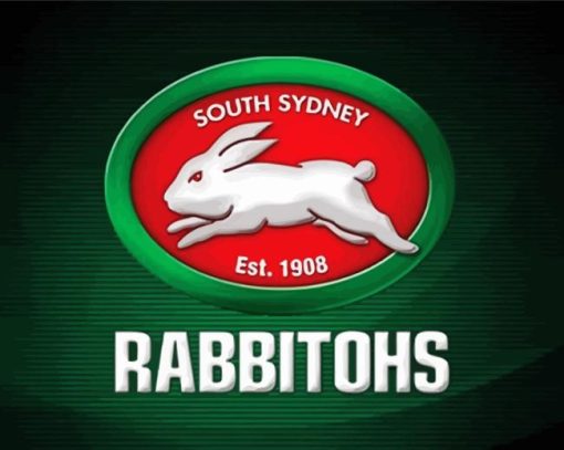 South Sydney Rabbitohs Rugby Team Logo Paint By Numbers