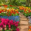 Spring Blossoms Garden Path With Flowers Paint By Numbers